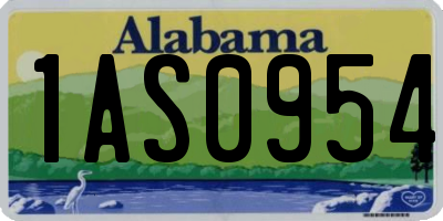 AL license plate 1AS0954