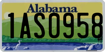 AL license plate 1AS0958