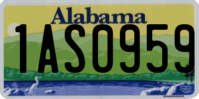 AL license plate 1AS0959