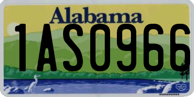 AL license plate 1AS0966