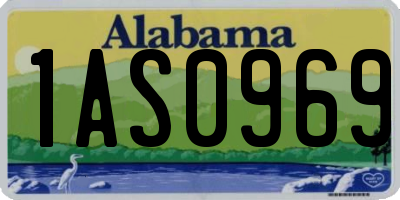 AL license plate 1AS0969