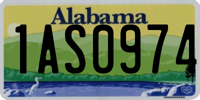 AL license plate 1AS0974