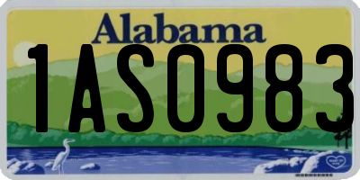 AL license plate 1AS0983