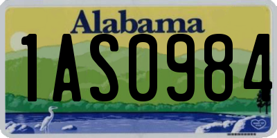 AL license plate 1AS0984