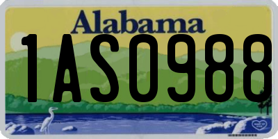 AL license plate 1AS0988