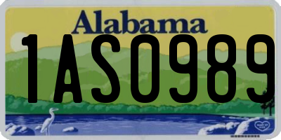 AL license plate 1AS0989