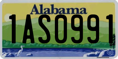 AL license plate 1AS0991