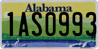 AL license plate 1AS0993