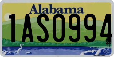 AL license plate 1AS0994