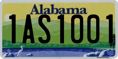 AL license plate 1AS1001