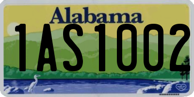 AL license plate 1AS1002