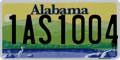 AL license plate 1AS1004