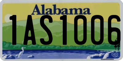 AL license plate 1AS1006