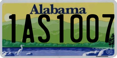 AL license plate 1AS1007