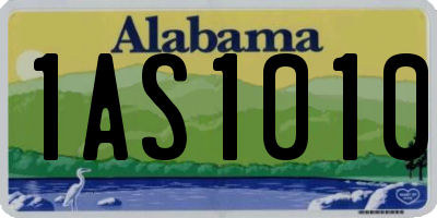 AL license plate 1AS1010