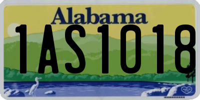 AL license plate 1AS1018