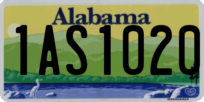 AL license plate 1AS1020