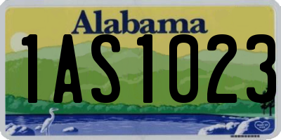 AL license plate 1AS1023