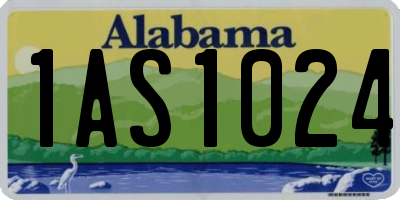 AL license plate 1AS1024
