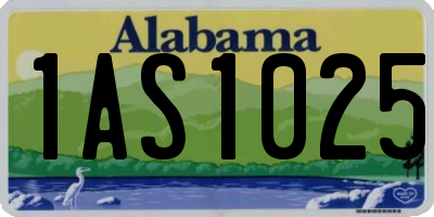 AL license plate 1AS1025