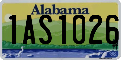 AL license plate 1AS1026