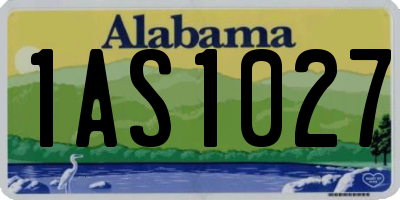 AL license plate 1AS1027