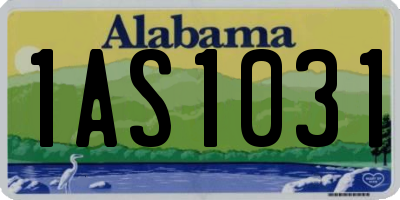 AL license plate 1AS1031