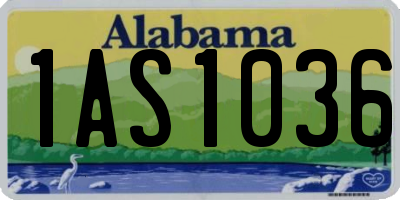 AL license plate 1AS1036