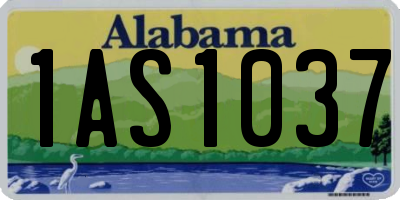 AL license plate 1AS1037