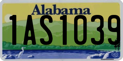 AL license plate 1AS1039