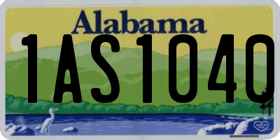 AL license plate 1AS1040