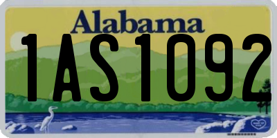AL license plate 1AS1092