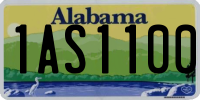 AL license plate 1AS1100