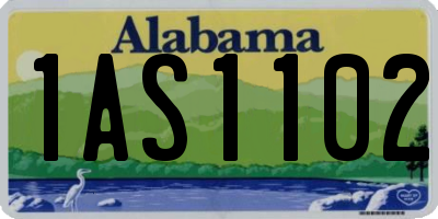 AL license plate 1AS1102