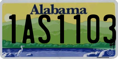 AL license plate 1AS1103