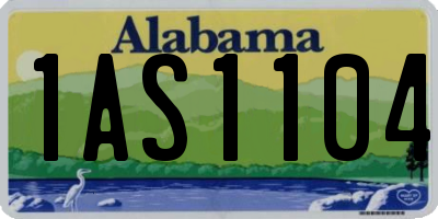 AL license plate 1AS1104