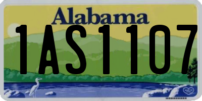 AL license plate 1AS1107