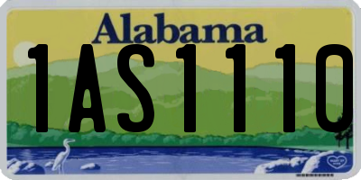AL license plate 1AS1110