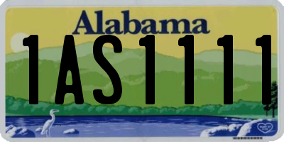 AL license plate 1AS1111