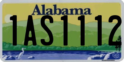AL license plate 1AS1112