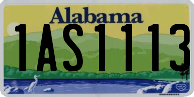 AL license plate 1AS1113