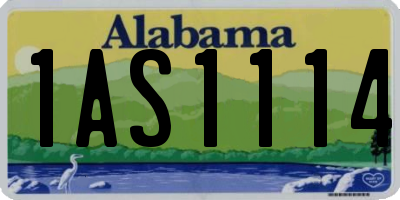 AL license plate 1AS1114