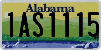 AL license plate 1AS1115