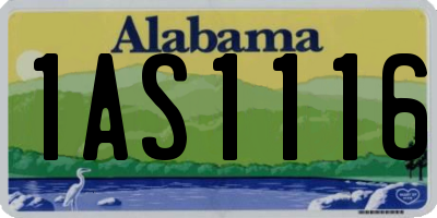 AL license plate 1AS1116