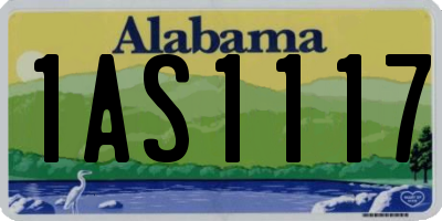 AL license plate 1AS1117