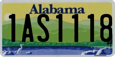 AL license plate 1AS1118