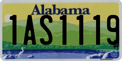 AL license plate 1AS1119