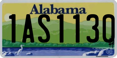 AL license plate 1AS1130
