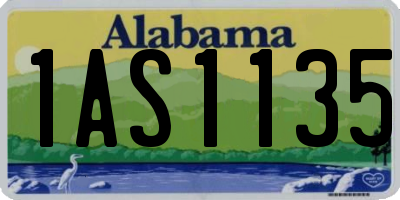 AL license plate 1AS1135