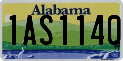 AL license plate 1AS1140